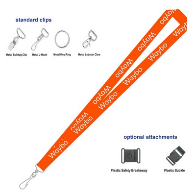 3/4" Screen Printed Polyester Lanyard