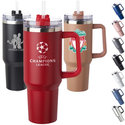 40 Oz. Stainless Steel Travel Mugs W/ Handle